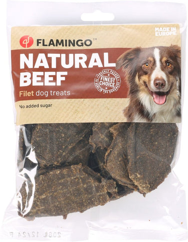 Flamingo Natural Beef Filet Dog Treats 200g - 200g